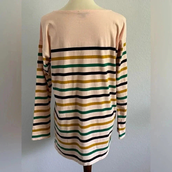 J. Crew Women's Striped Boat Neck Oversized Long Sleeve Tunic Top Size Small - Picture 3 of 14